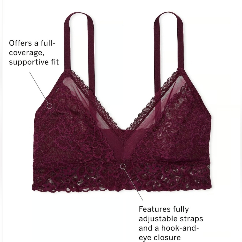 Victoria's SecretPosey Lace Curvy Bralette XXL